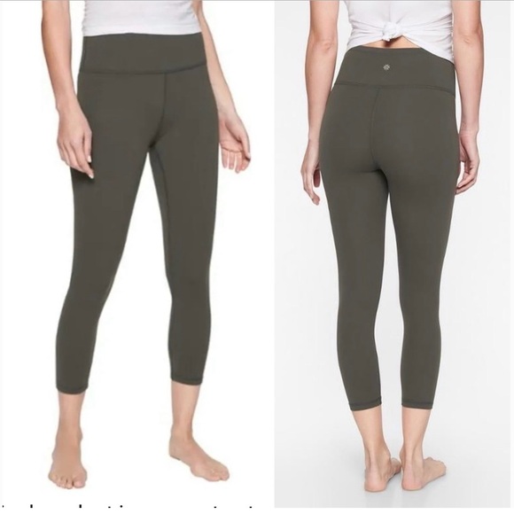 Athleta Elation Capri Legging in Powervita in Arbor Olive, Size XS - Picture 3 of 6